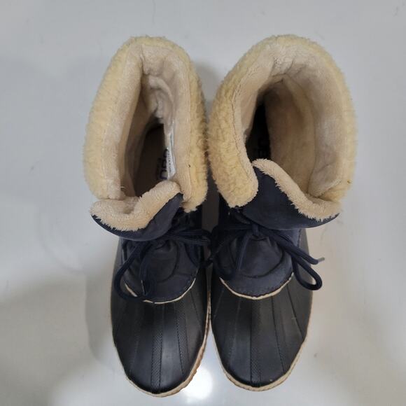 Jambu JBU Cleveland Waterproof Duckboots Faux Fur Lined Size 9M Navy Blue - Picture 6 of 12